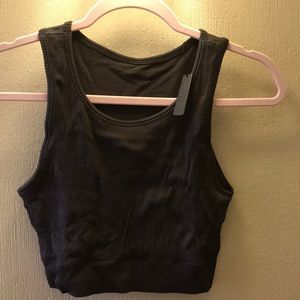 Seamless Rib High Neck Bra